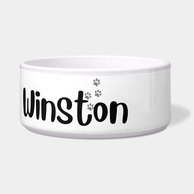 Winston - cuenco personalizado para perros y gatos (Frente)