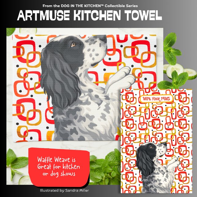 WINSTON Setter Inglés  - Toallas de cocina ArtMuse (Subido por el creador)