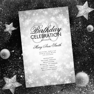 Winter 50 Birthday Program Plata Wonderland Menú
