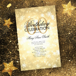 Winter 60th Birthday Program Gold Wonderland Menú