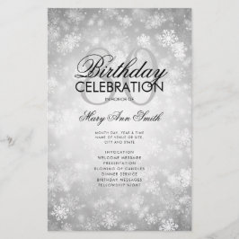 Winter 80 Birthday Program Plata Wonderland Menú