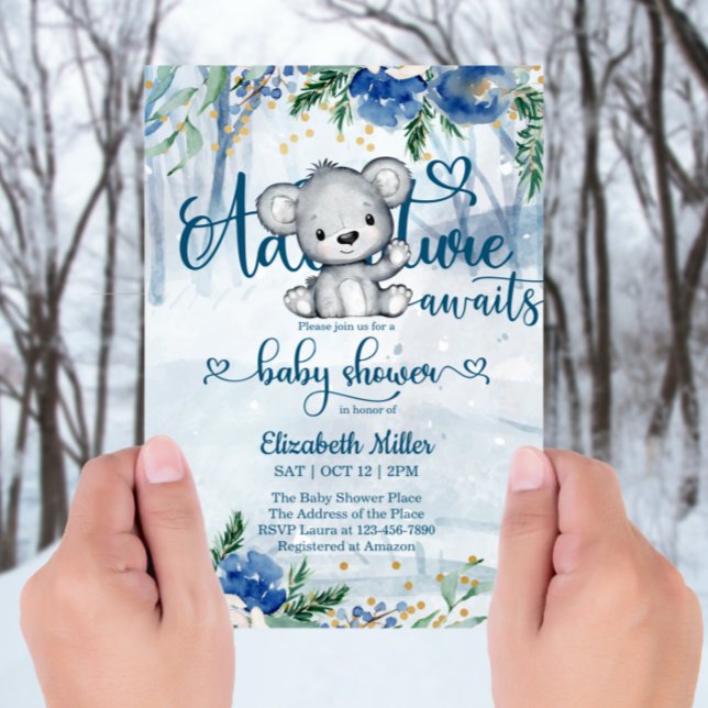 Winter Adventure espera a la Baby Shower del oso p (Subido por el creador)