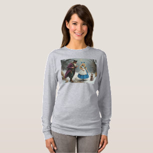 Winter Alice mujeres camiseta gris de manga larga