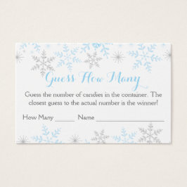 Winter Baby Boy Shower adivina cuántos juegos