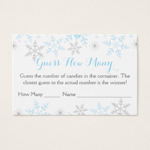 Winter Baby Boy Shower adivina cuántos juegos