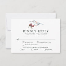 Winter Berries Watercolor Botánico RSVP Entree