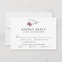 Winter Berries Watercolor Botánico RSVP Entree