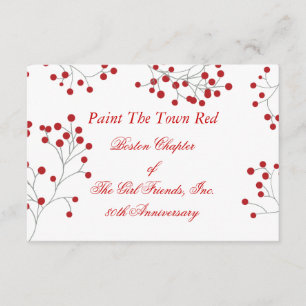 Winter Berry Holiday Red & White RSVP