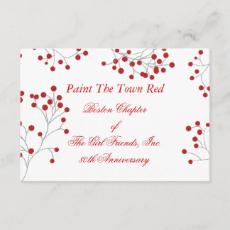 Winter Berry Holiday Red & White RSVP