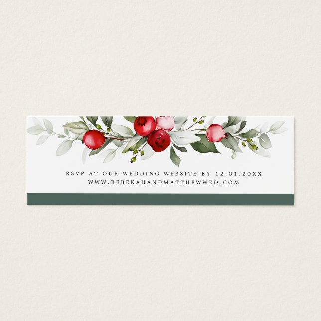 Winter Berry | Tarjeta web Boda (Frente)