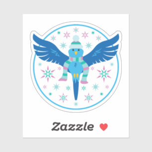 Winter Bird Pegatina