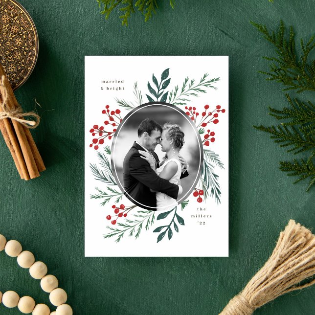 Winter Botanicals Elegant Married Photo (Subido por el creador)