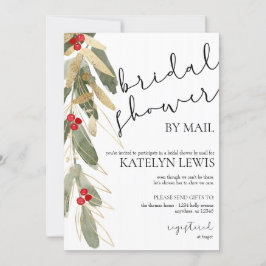 Winter Bridal Shower por correo Invitación a Gold