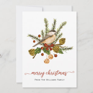 Winter Chickadee Feliz Navidad
