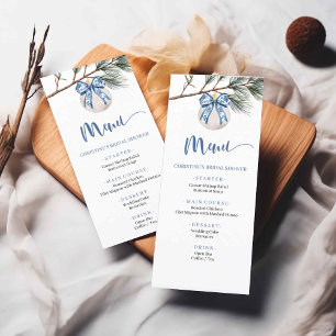 Winter Chinoiserie Bow Bridal Shower Menú