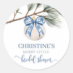 Winter Chinoiserie Bow Gracias Pegatina