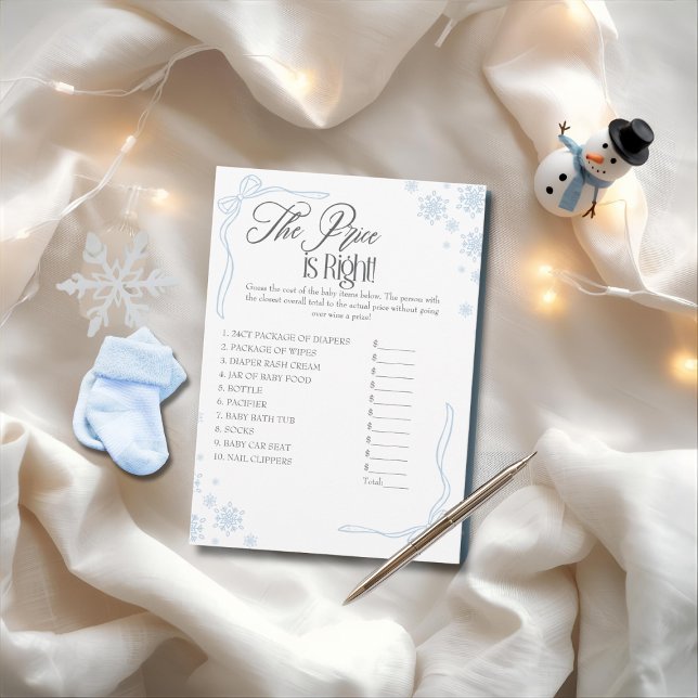 Winter Coquette Blue Price es la tarjeta de juego  (Winter Coquette Blue Price is Right Game Card)