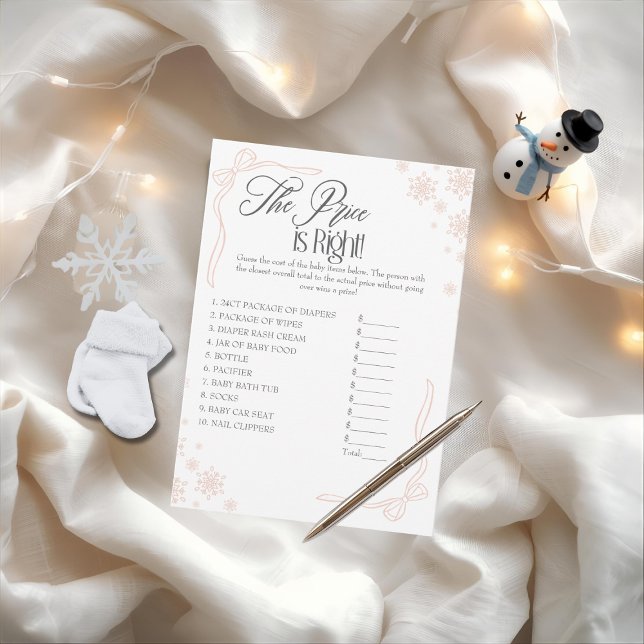 Winter Coquette Taupe Price es la tarjeta de juego (Winter Coquette Taupe Price is Right Game Card)