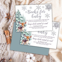 Winter Cute Fawn | Libros para la tarjeta de inscr