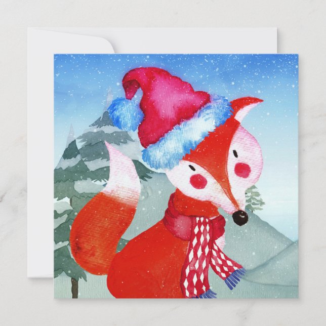 Winter Forest Woodland Friends Ilustracion Fox (Anverso)