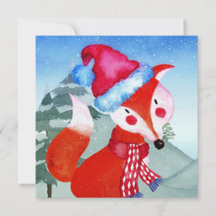 Winter Forest Woodland Friends Ilustracion Fox