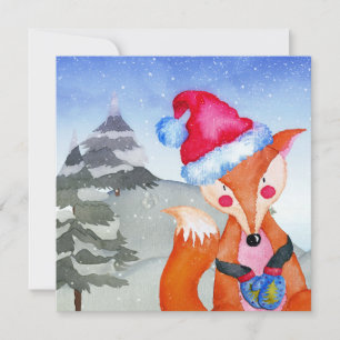 Winter Forest Woodland Friends Ilustracion Fox