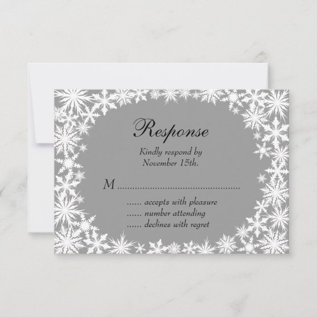 Winter Lace en Black RSVP (Anverso)