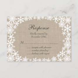 Winter Lace en Burlap RSVP