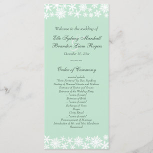 Winter Lace en el programa de bodas de menta