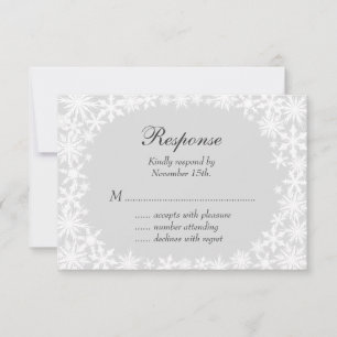 Winter Lace en Gray RSVP