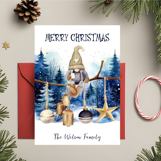 Winter Lady Gnome Blue Forest Feliz Navidad (Subido por el creador)