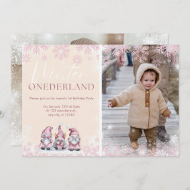 Winter ONEderland chica de invitaciones para el pr