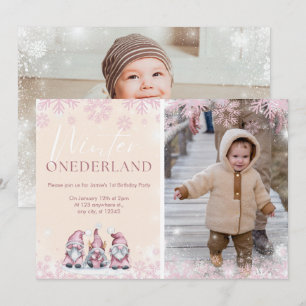Winter ONEderland chica de invitaciones para el pr