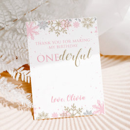 Winter ONEderland primer cumpleaños tarjeta de agr