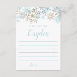 Winter Onederland Time Tarjeta de nota de la cápsu