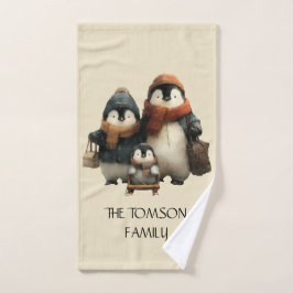 Winter Penguin Family Personalized Design