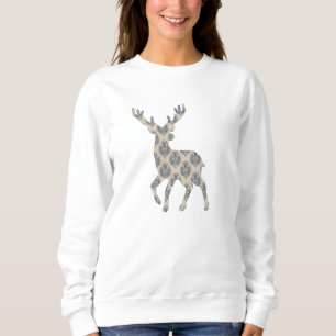 Winter Reindeer Chinoiserie Sweater