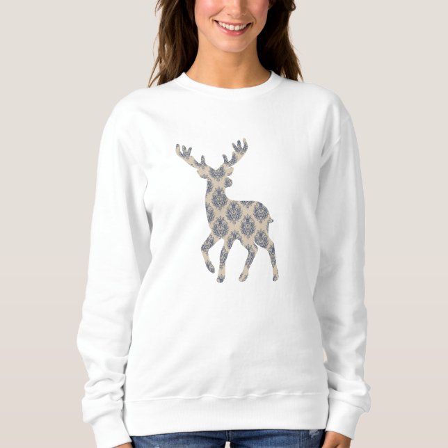 Winter Reindeer Chinoiserie Sweater (Anverso)