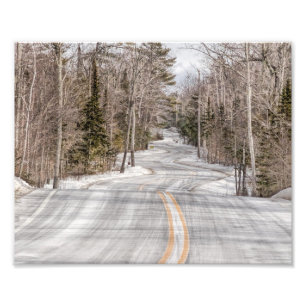 Winter Road Winter en la impresión fotográfica del