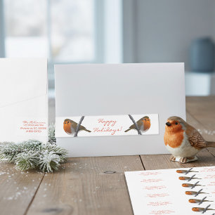 Winter Robin Navidades de pájaro Dirección de Reto