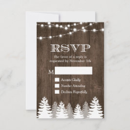 Winter Rustic Wood String ilumina Pine Tree RSVP