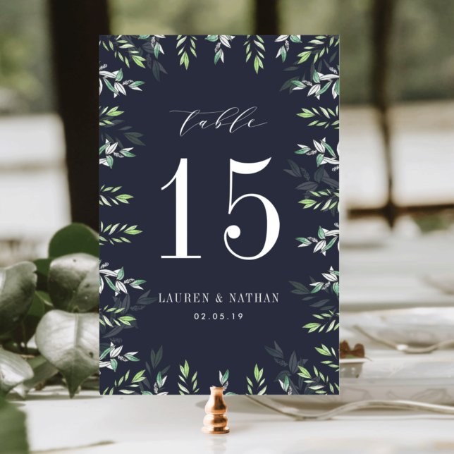 Winter Sage | Tarjeta de número de tabla personali (Subido por el creador)