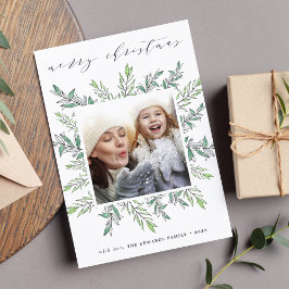 Winter Sage | Tarjeta fotográfica navideña Merry