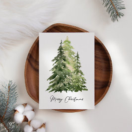 Winter Scene Business Christmas Tree Holiday Card