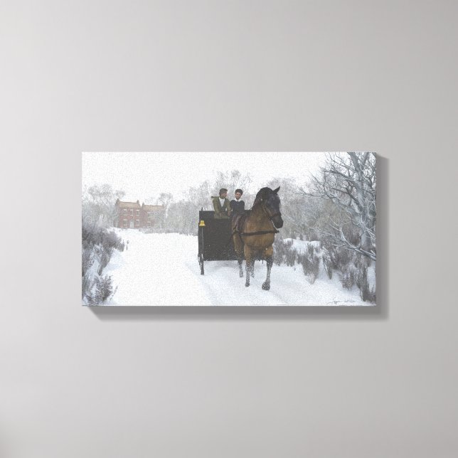 Winter Sleigh Ride Lienzo envuelto (Anverso)