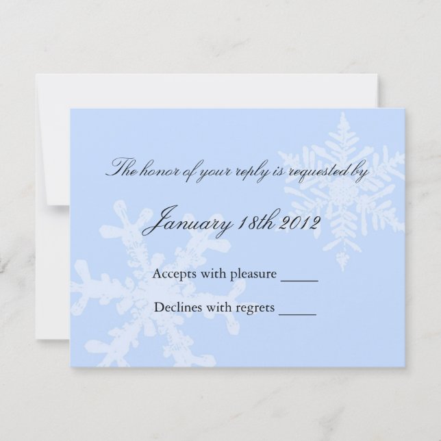 Winter Snowflake RSVP (Anverso)