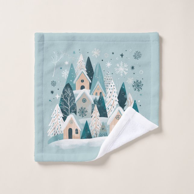 Winter Snowy Village (Toallita)