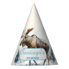 Winter Vibes Moose - Gorra de la fiesta de cumplea