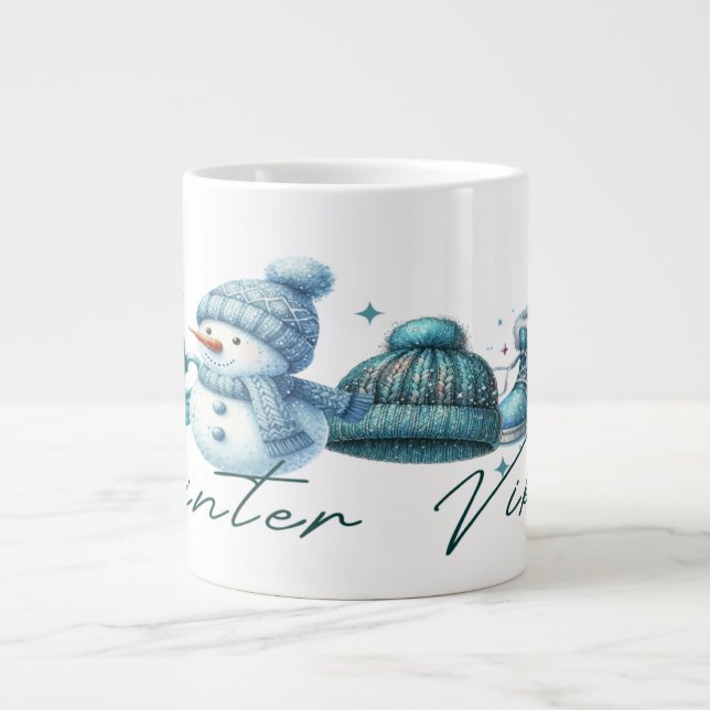 Winter Vibes Mug: Un diseño de tazas acogedor y fe (Frente)