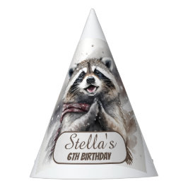 Winter Vibes Raccoon - Gorra de la fiesta de cumpl